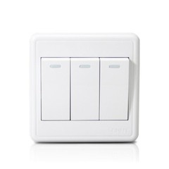 正泰電工 NEW1C 明裝開關(guān)插座 三聯(lián)三開單控開關(guān)面板 墻壁開關(guān)