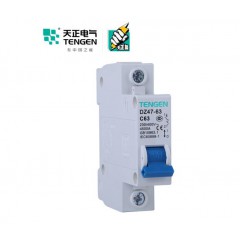 天正電氣（TENGEN） 空氣開關 1P C 63A 4.5KA 01060020231 DZ47-63 微型斷路器