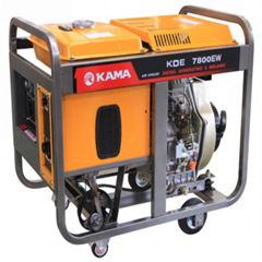 凱馬4.6kw柴油發(fā)電電焊兩用一體機(jī)直流200A單相KDE7800EW