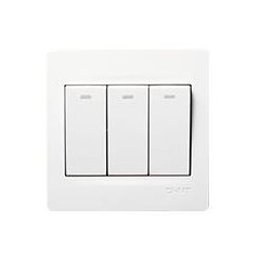正泰NEW7N象牙白 三開單控