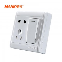 mk12曼科帶開關(guān)插座90型雙控開關(guān)