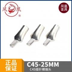 鳳凰金具c45-25mm平方插針裸端頭接線端子紫銅