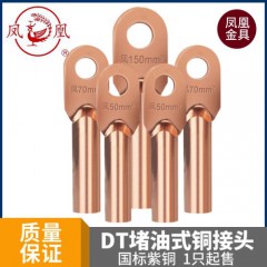 鳳凰金具dt管式連接堵油式a級銅接頭銅鼻子紫銅國標
